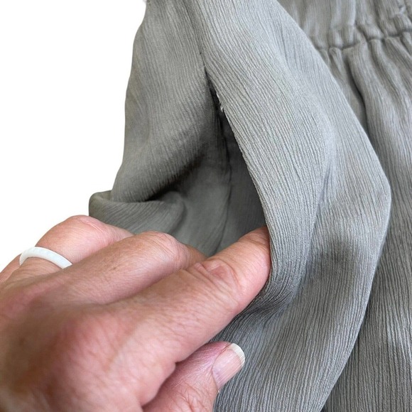J Crew 100% Silk Gray Long Sleeve Size 2 Dress With Pockets Retails $168 - Picture 8 of 12